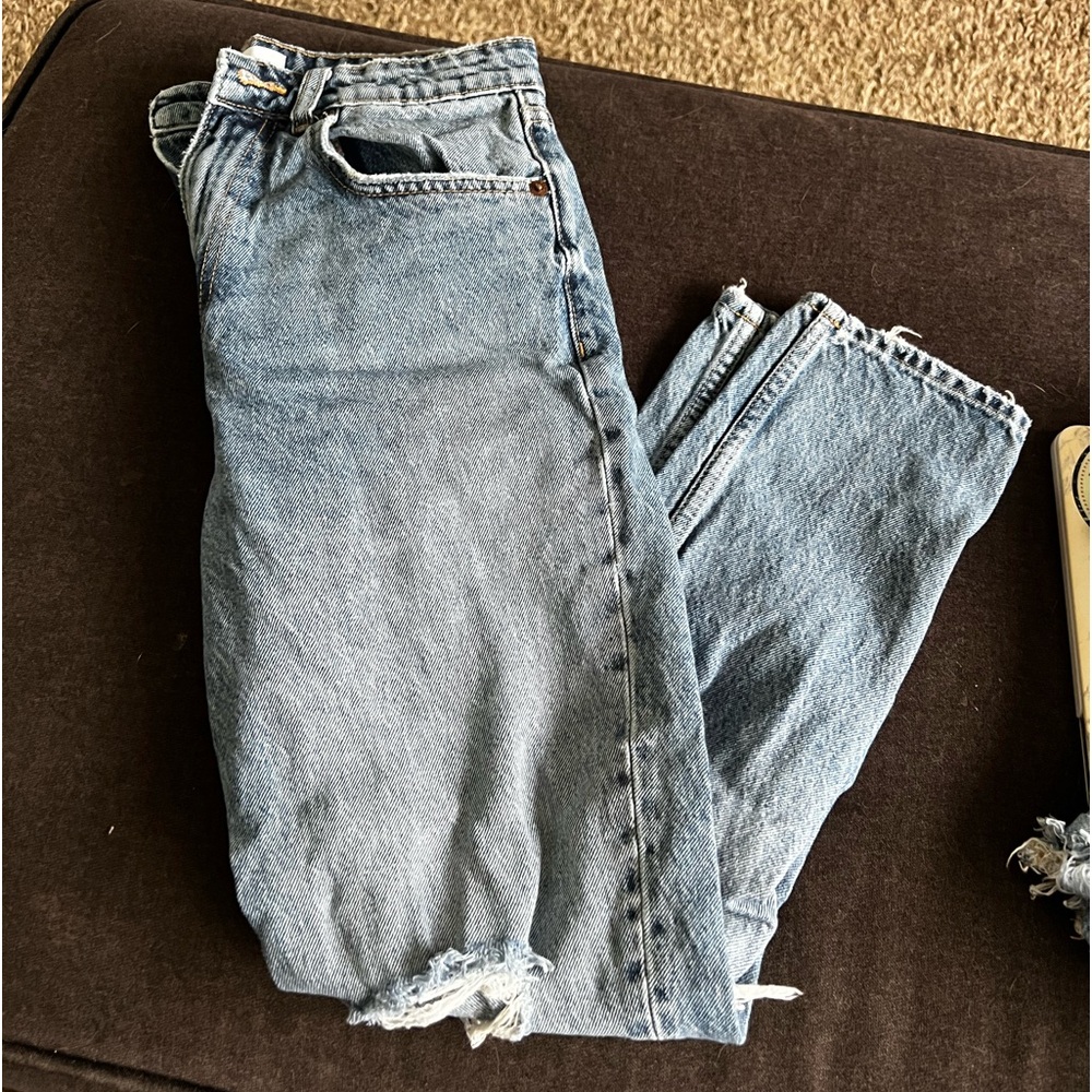 Zara straight leg mom jeans